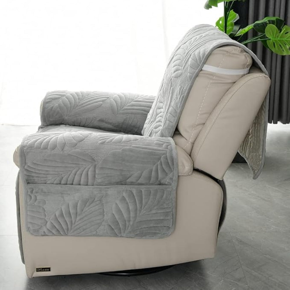 Housse de fauteuil relax motif feuilles