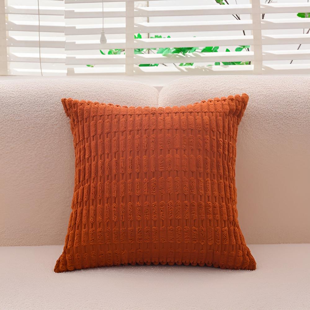 Housses de coussin moelleuses nervurées