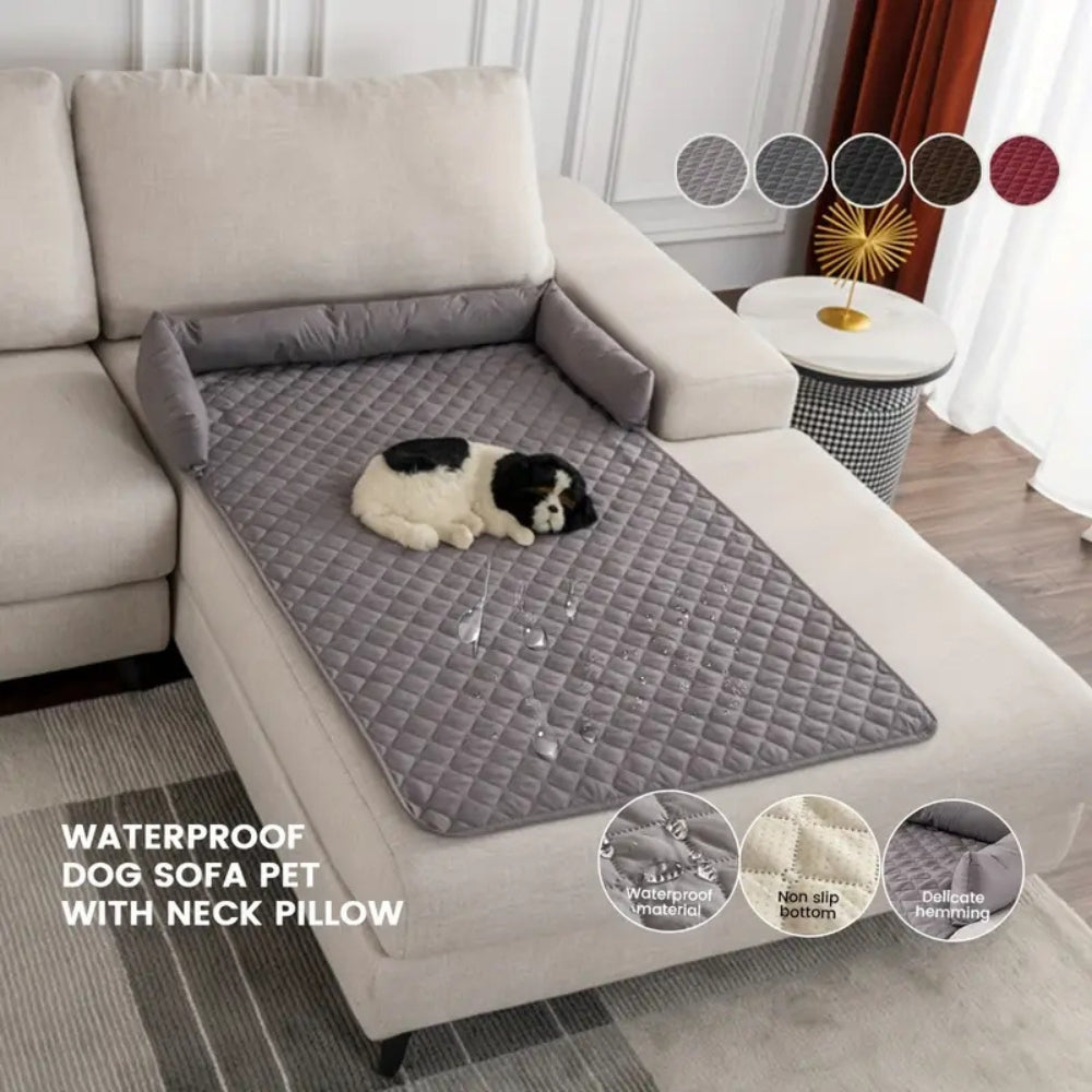 Housse de protection matelassée à rebords pour animaux