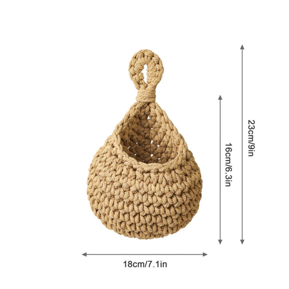 Panier suspendu boho fait main