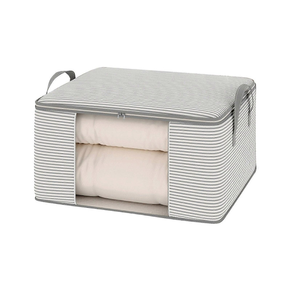 Housse de rangement pliable à rayures classiques