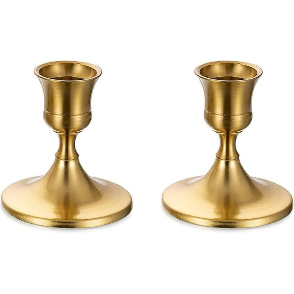 Bougeoirs vintage scintillants | Lot de 2