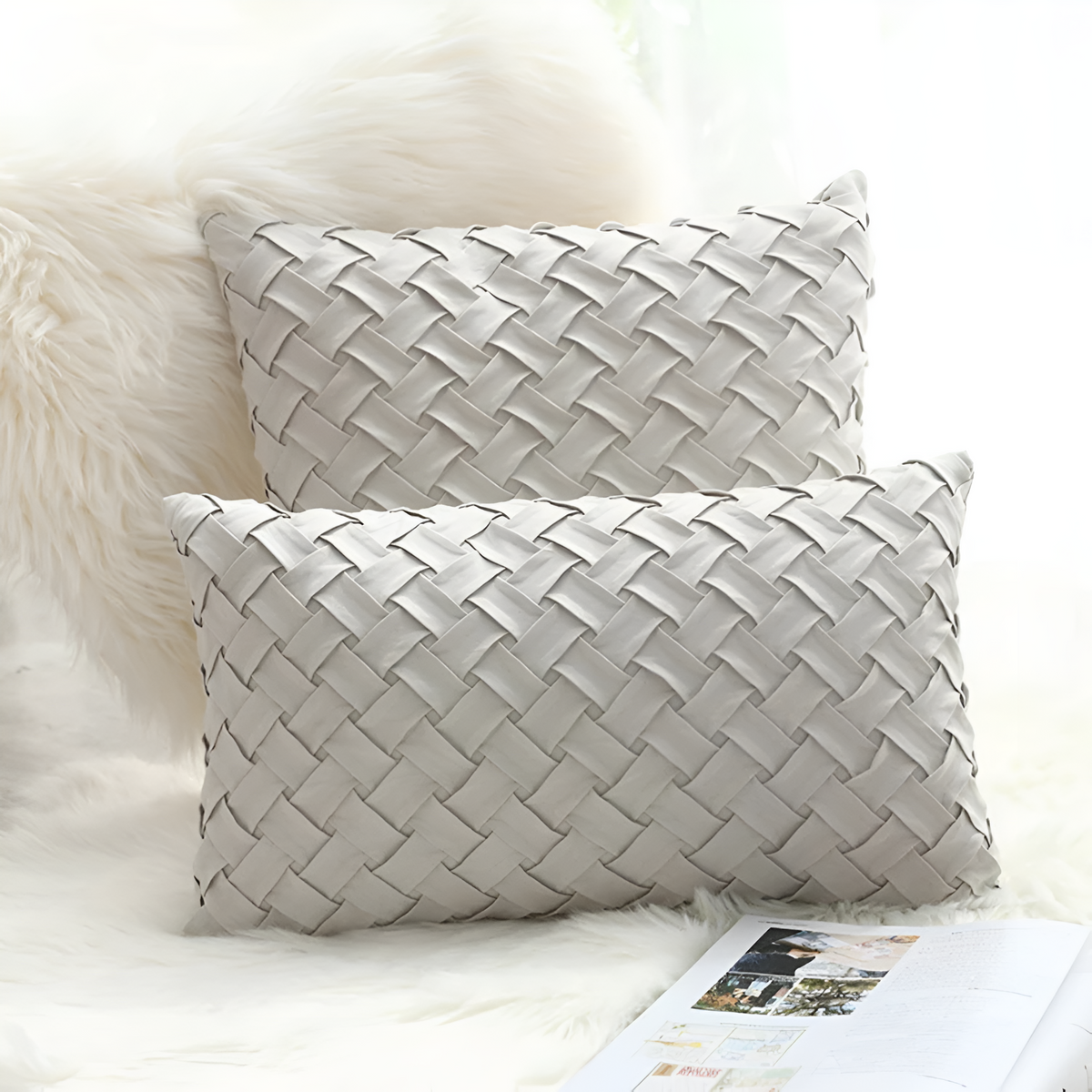 Housses de coussin tissées premium