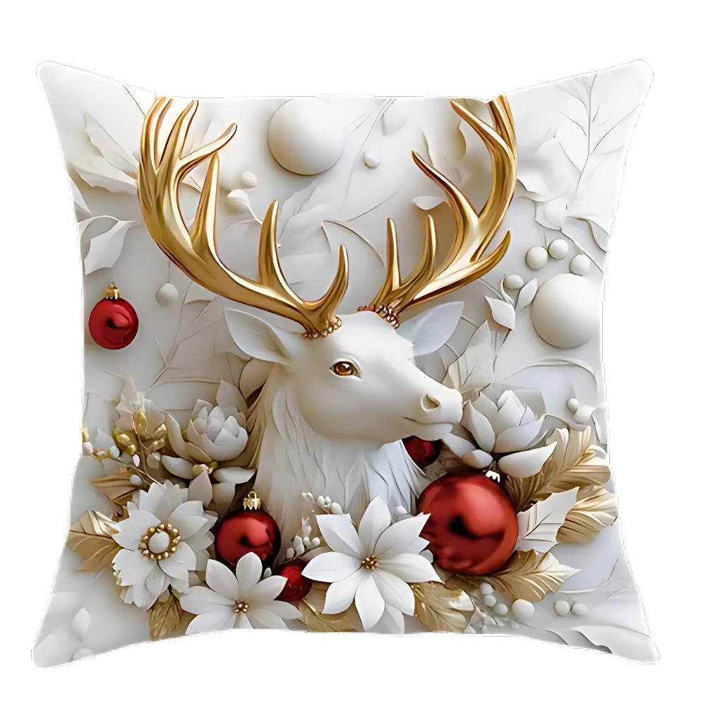 Housses de coussin de Noël en velours | Lot de 4