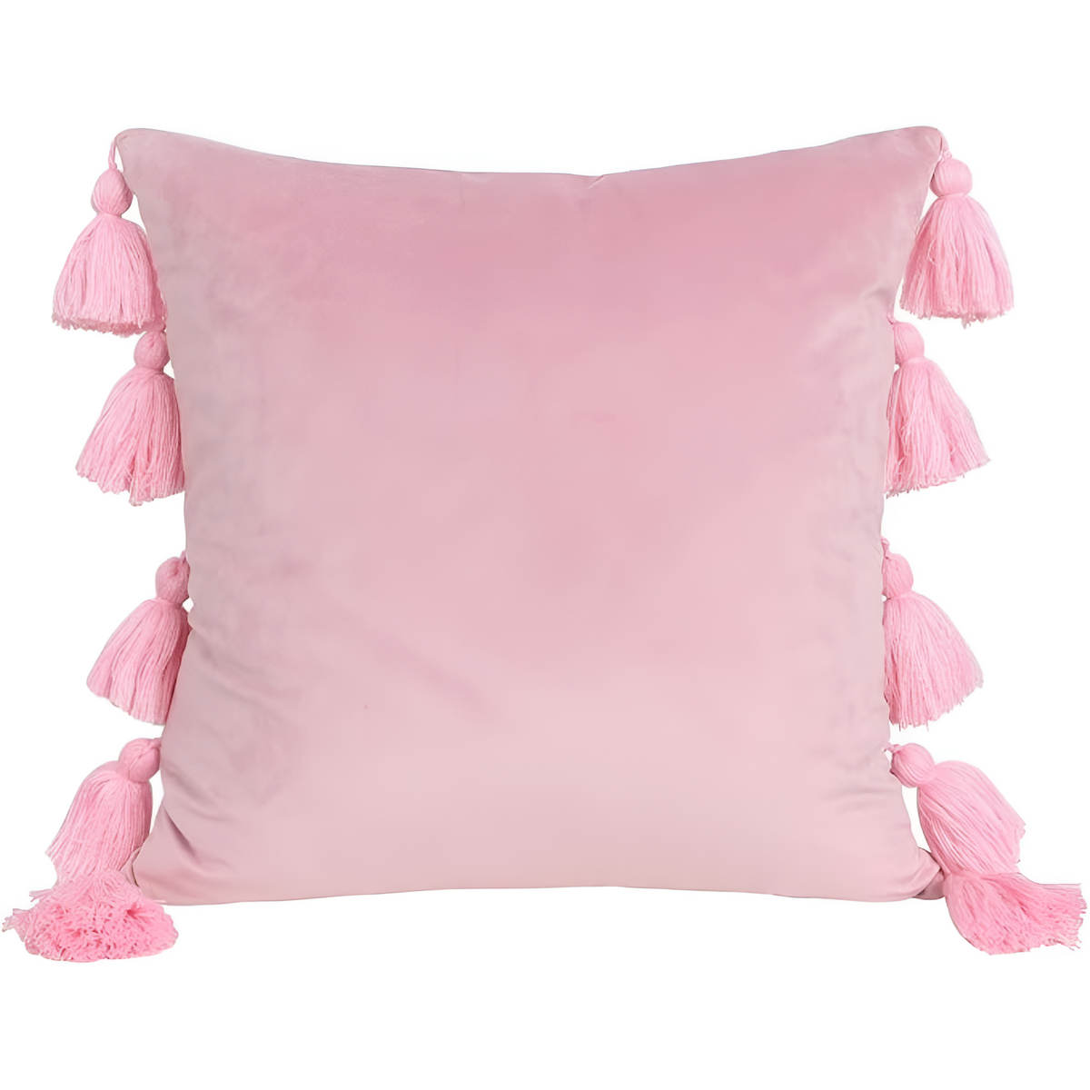 Housse de coussin bohème à pompons