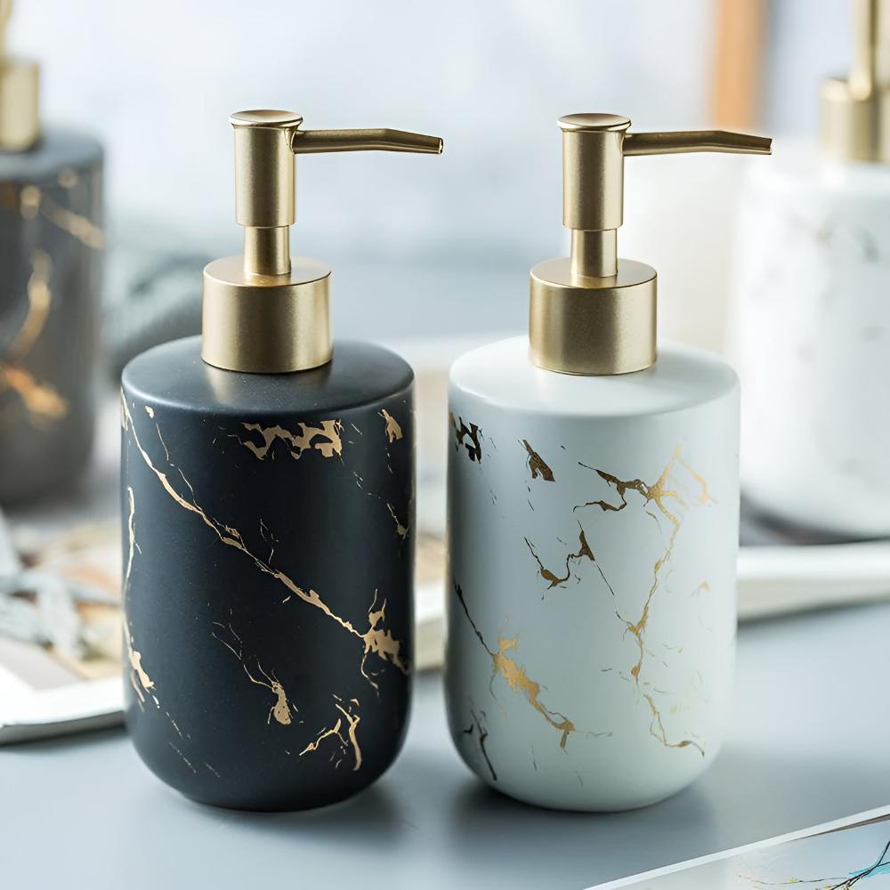 Distributeur luxueux marbre et or