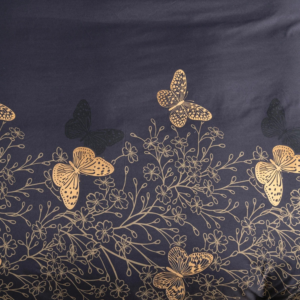 Parure de couette Valora papillons dorés | 3 pièces