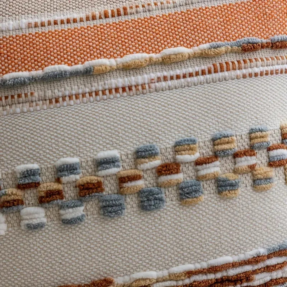 Housses de coussin boho rayées double face