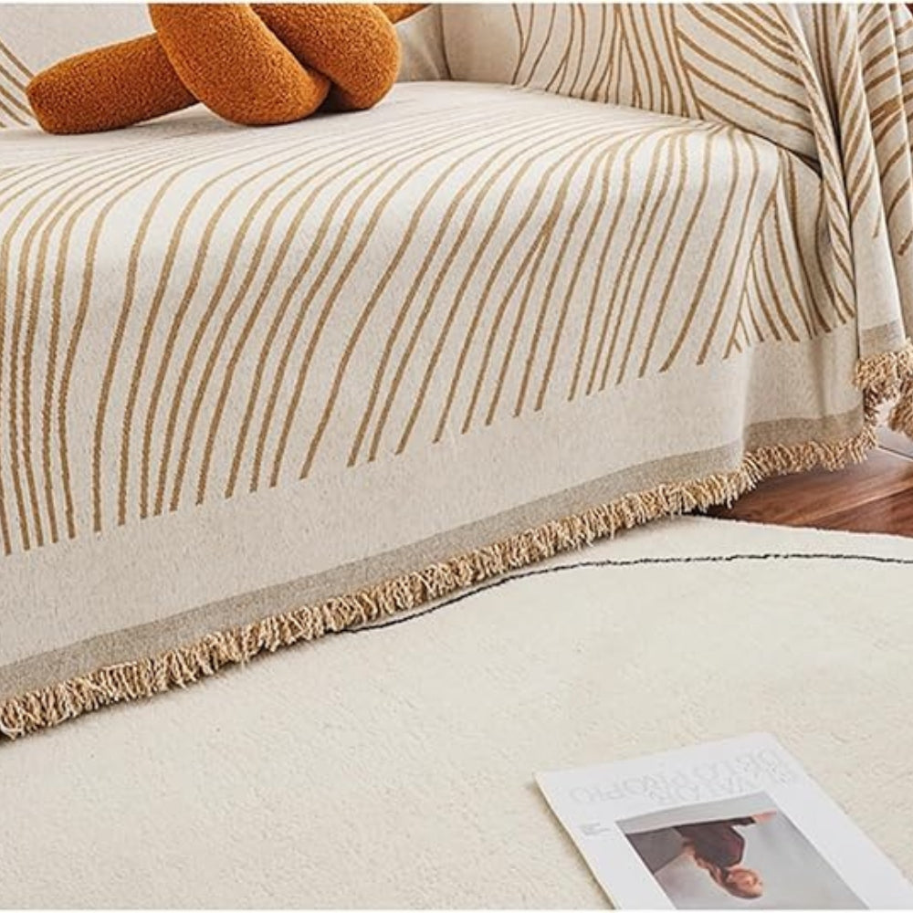 Housse de canapé en chenille Calista Wave