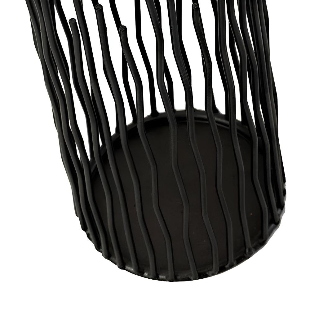 Bougeoir de bureau en fer noir