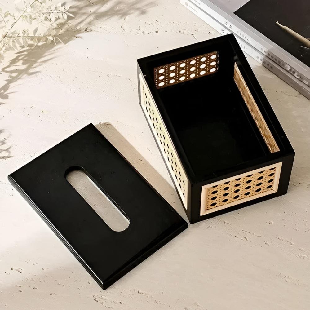 Boîte à mouchoirs japandi minimaliste