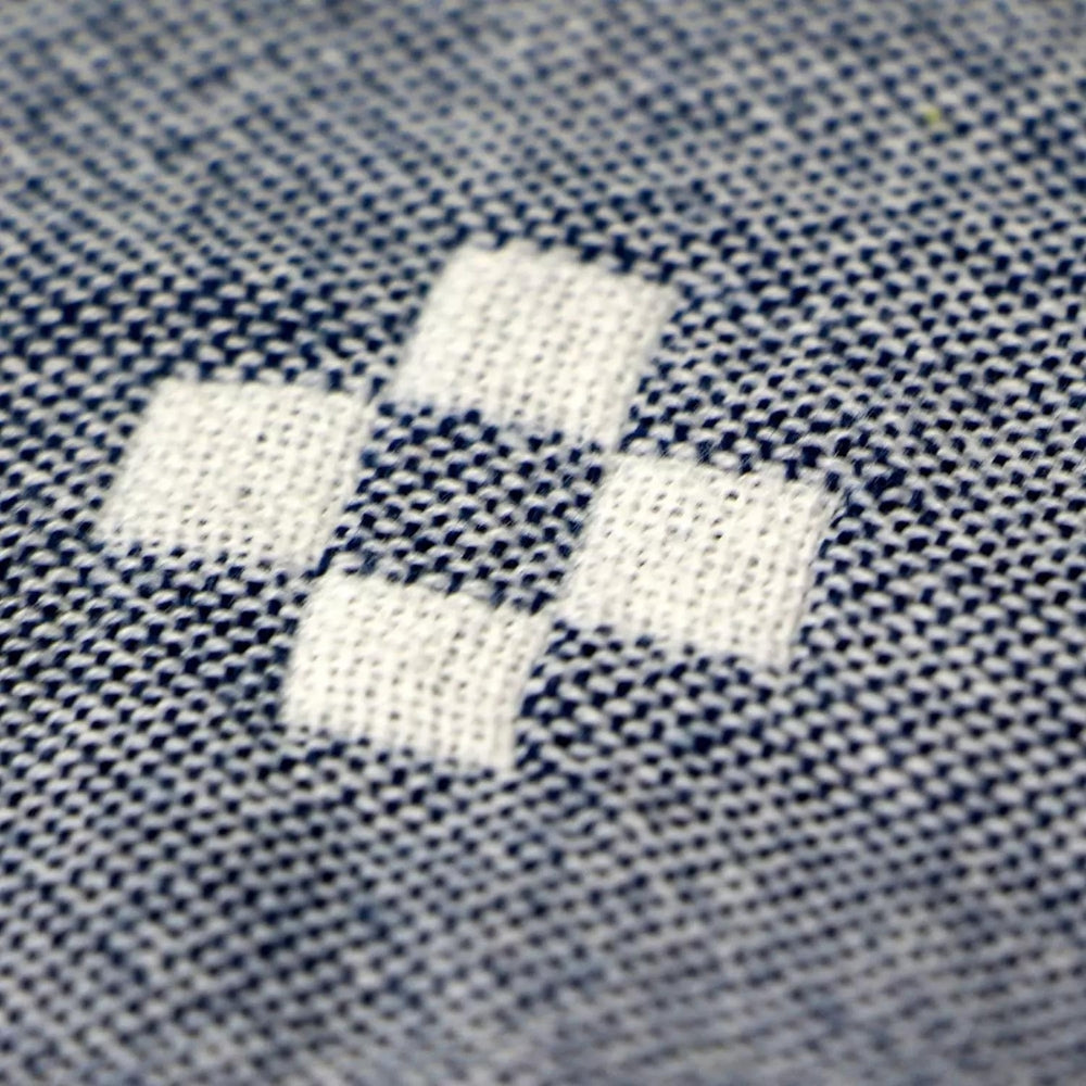 Plaid en coton à pois losanges