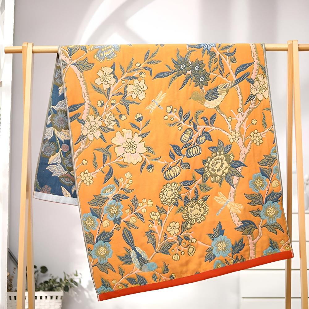 Serviette de bain réversible hibiscus