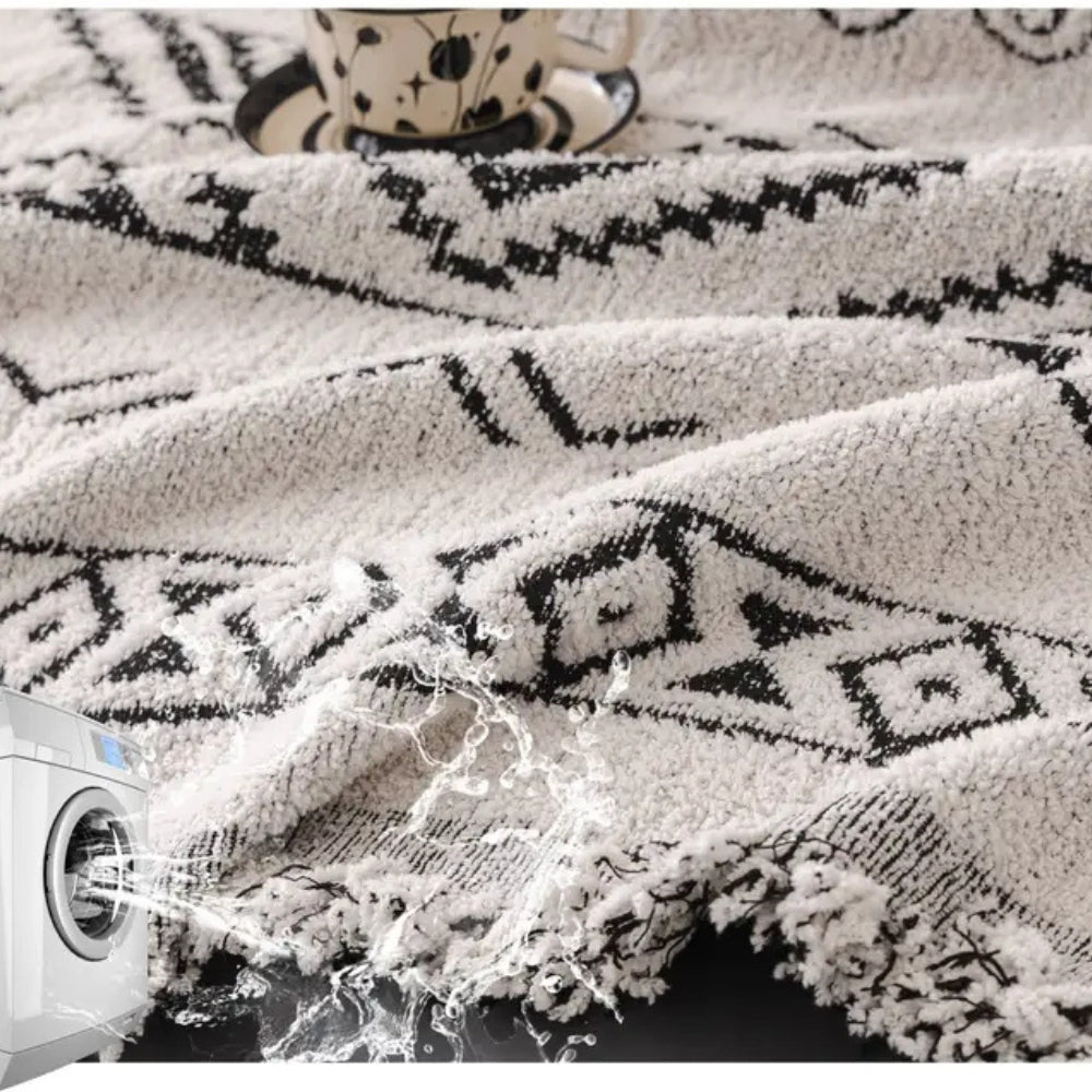 Housse de canapé boho géométrique