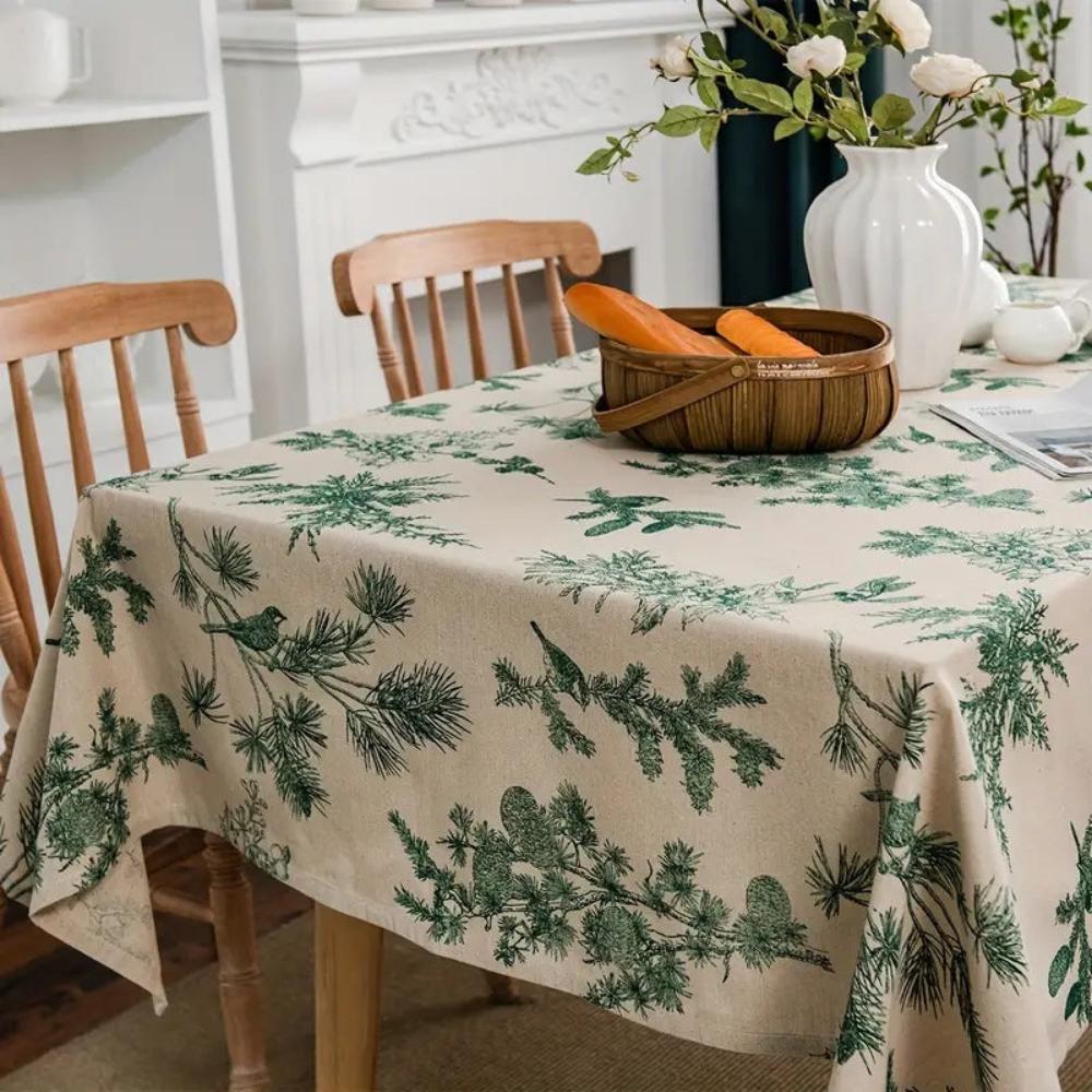Nappe en coton motif pinède