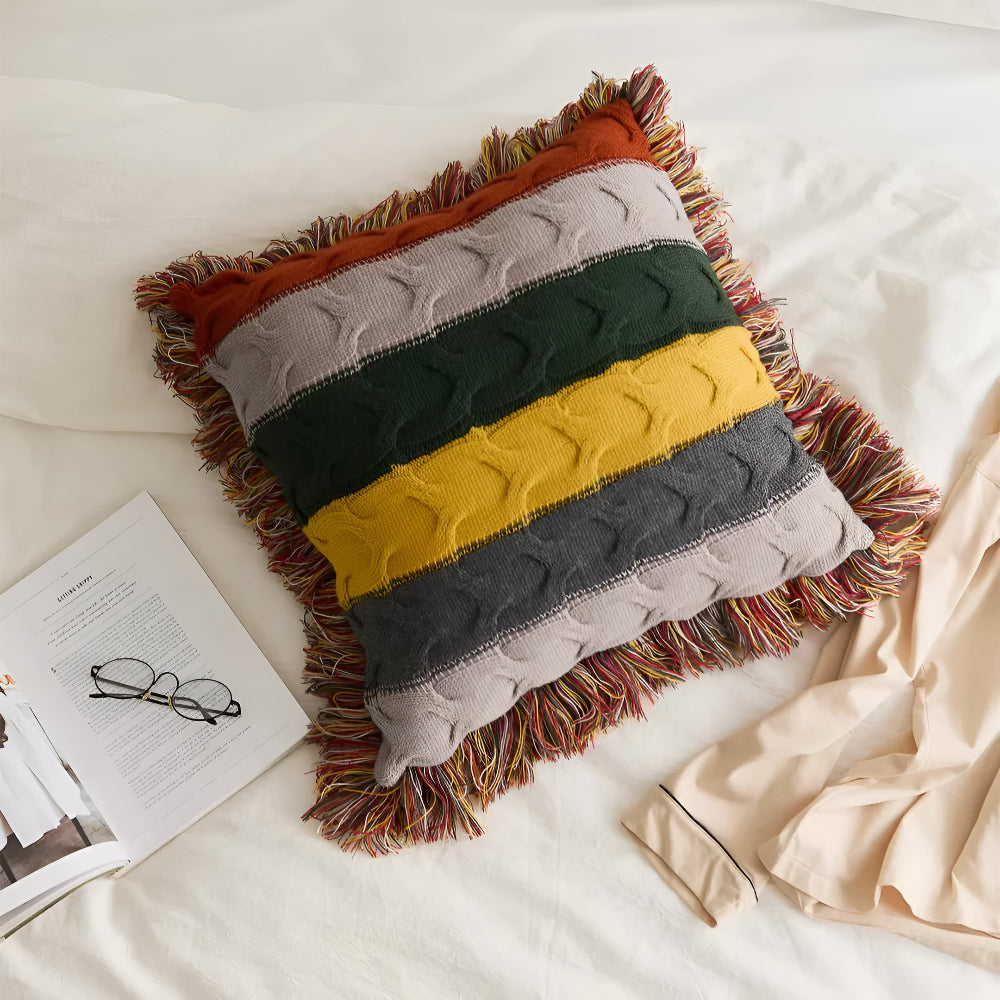 Coussin tricoté coloré Radiance