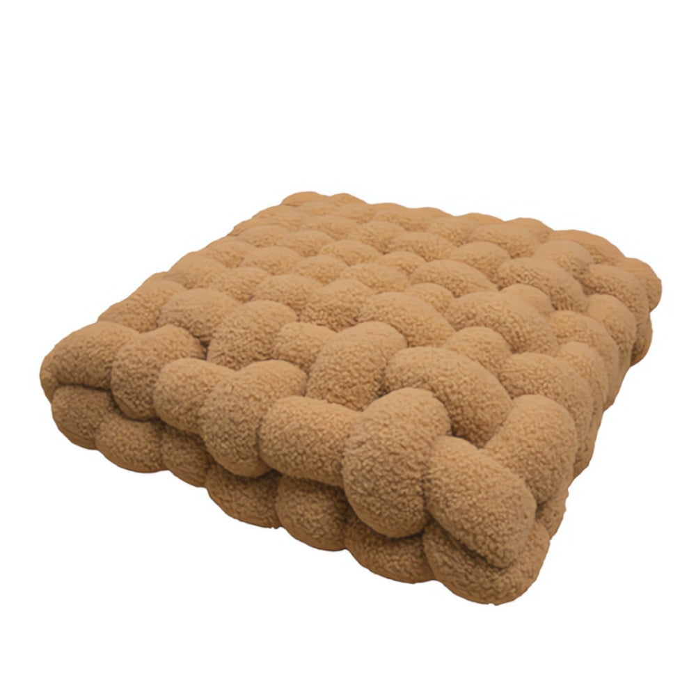 Coussin bouclette noué moelleux