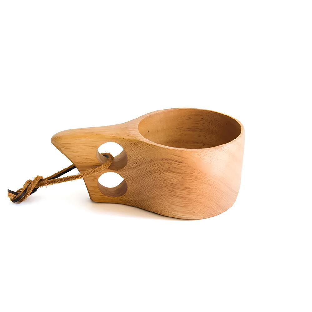 Collection de mugs artisanaux en hévéa