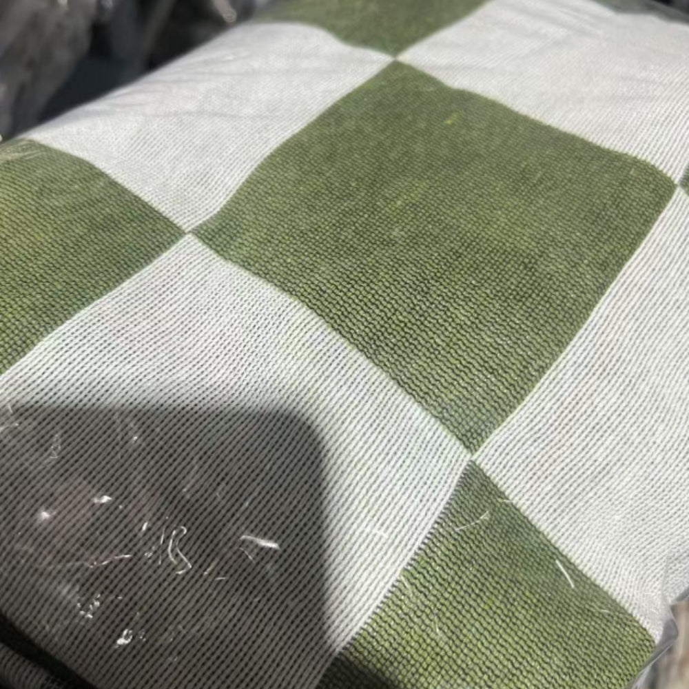 Plaid de pique-nique à carreaux et franges toutes saisons