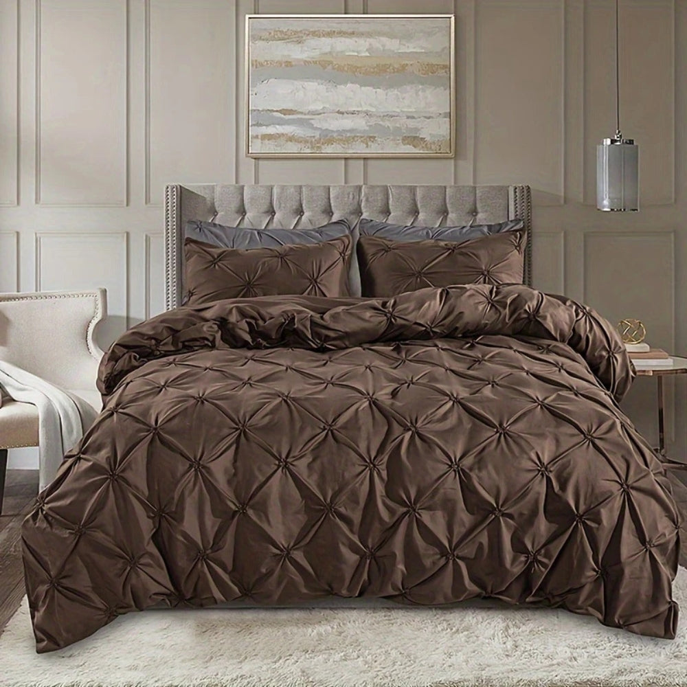 Parure de couette luxueuse à plis pincés Amore