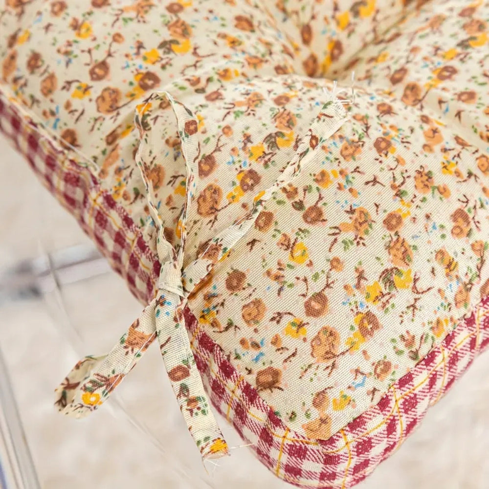 Galettes de chaise épaisses boho fleuries