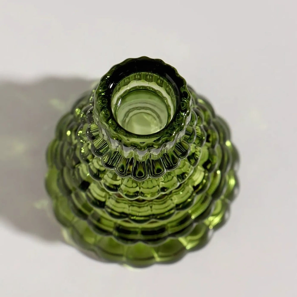 Bougeoirs en verre sapin de Noël | Lot de 3