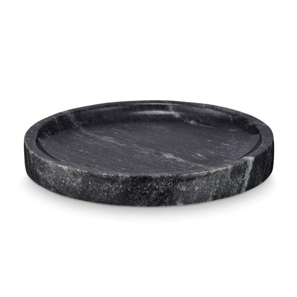 Vide-poche à bijoux rond en marbre noir