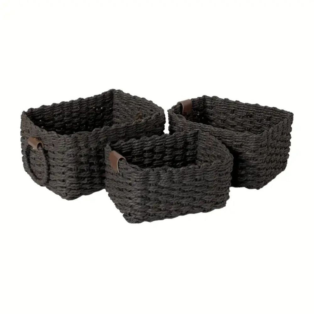 Set de paniers élégants en rotin tressé