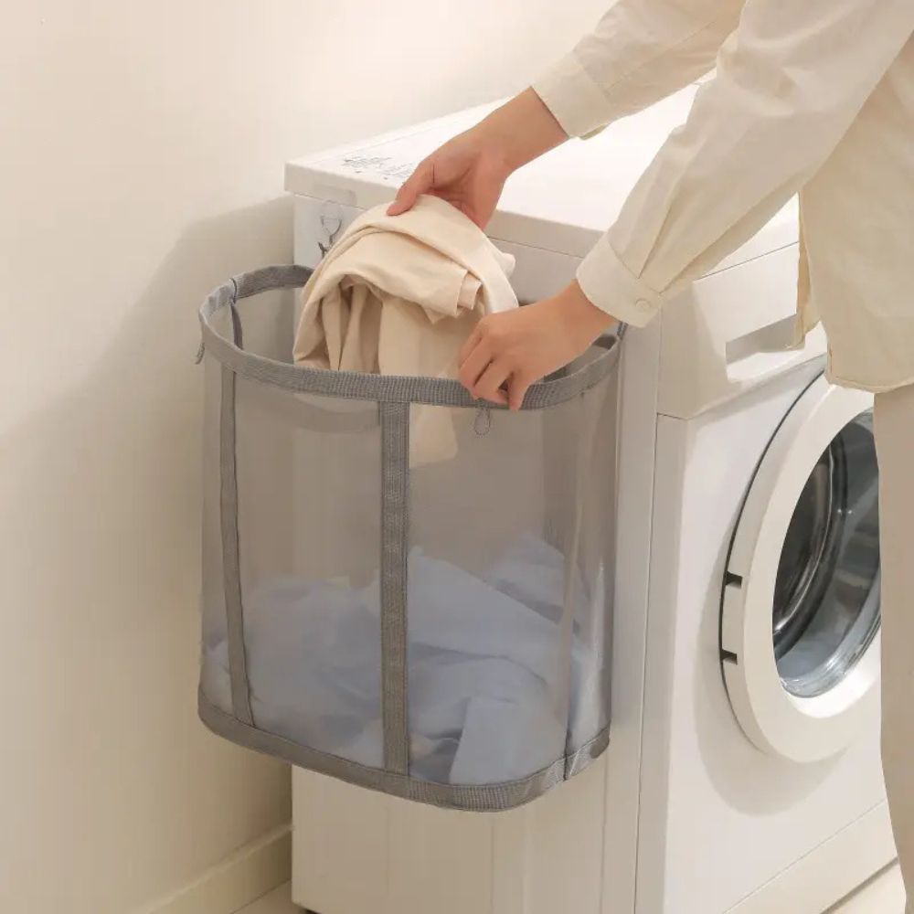 Panier à linge pliable en filet