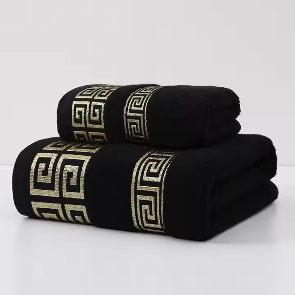 Set de serviettes en coton Casa Luxe Athena | 2 pièces