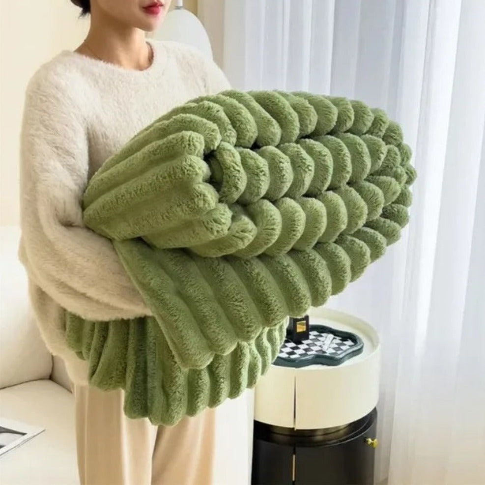 Plaid moelleux à rayures™️
