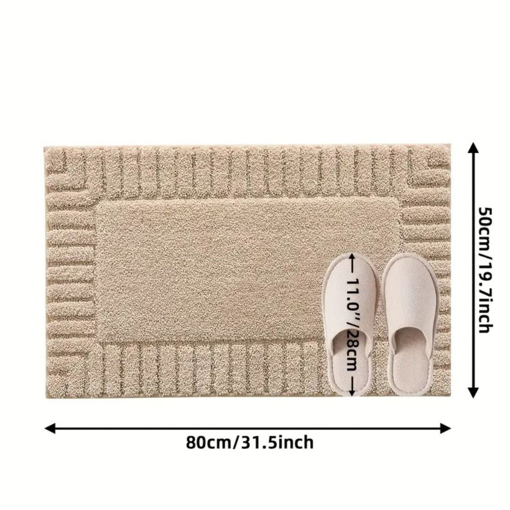 Tapis de bain minimaliste à rayures