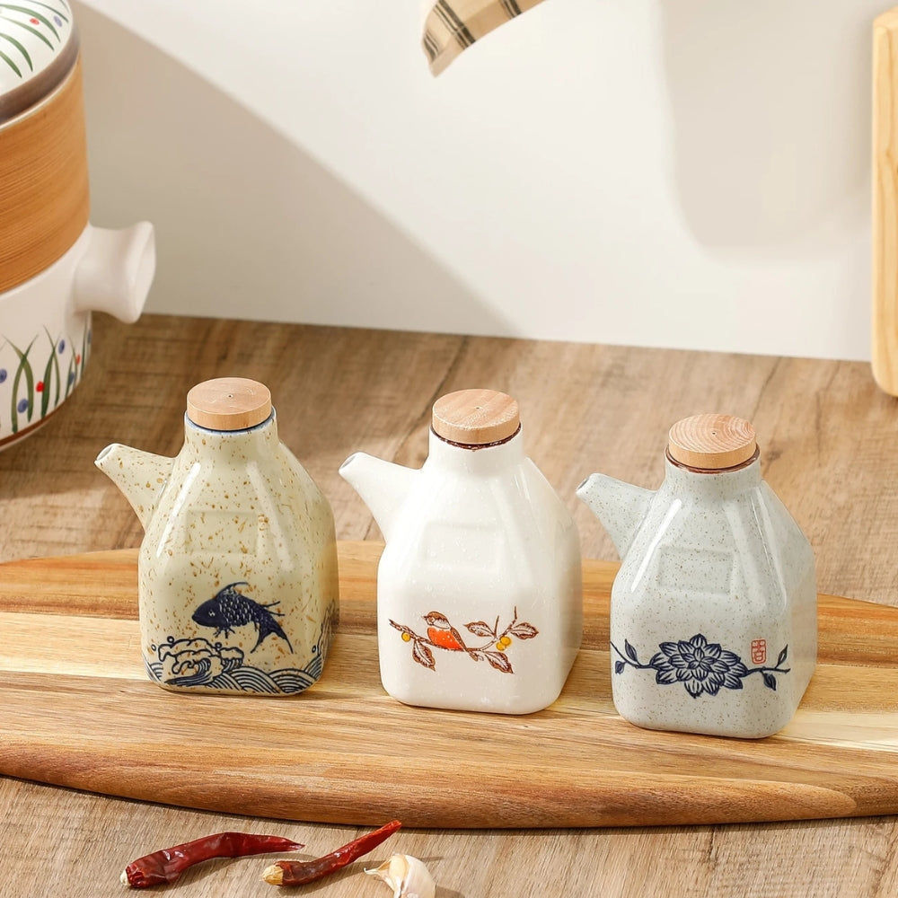 Distributeur d'huile et de sauce en céramique Mizuno