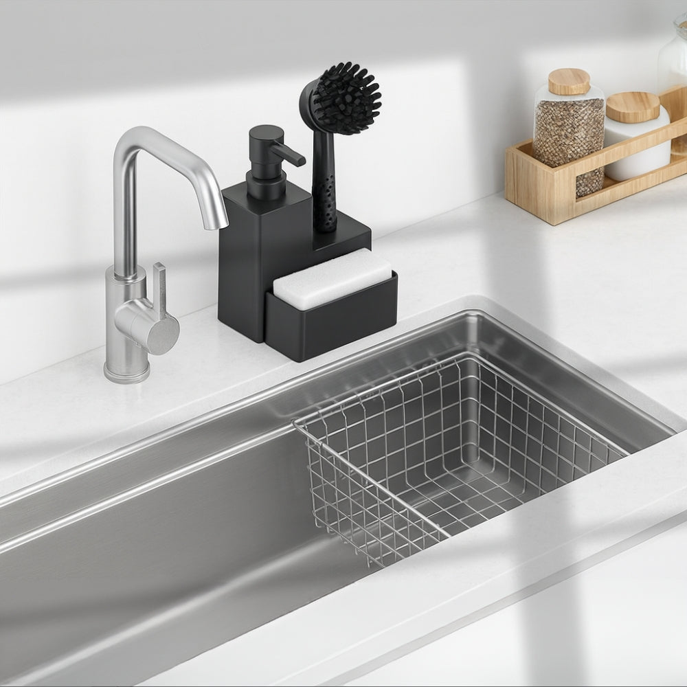Trio d'accessoires d'évier moderne