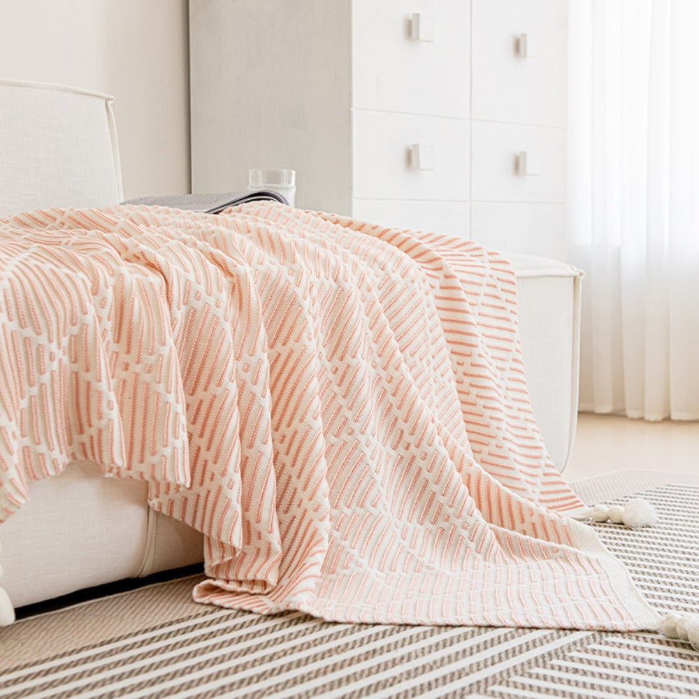 Plaid monochrome à losanges