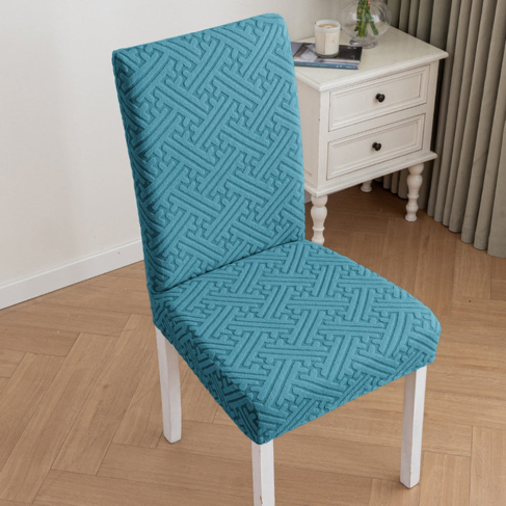 Housse de chaise extensible Silvra à losanges