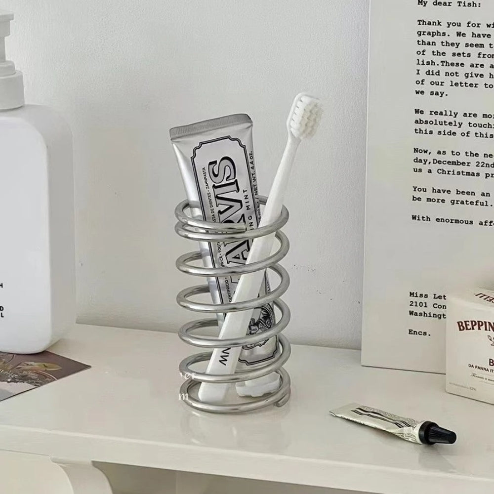 Porte-brosses à dents spirale en inox