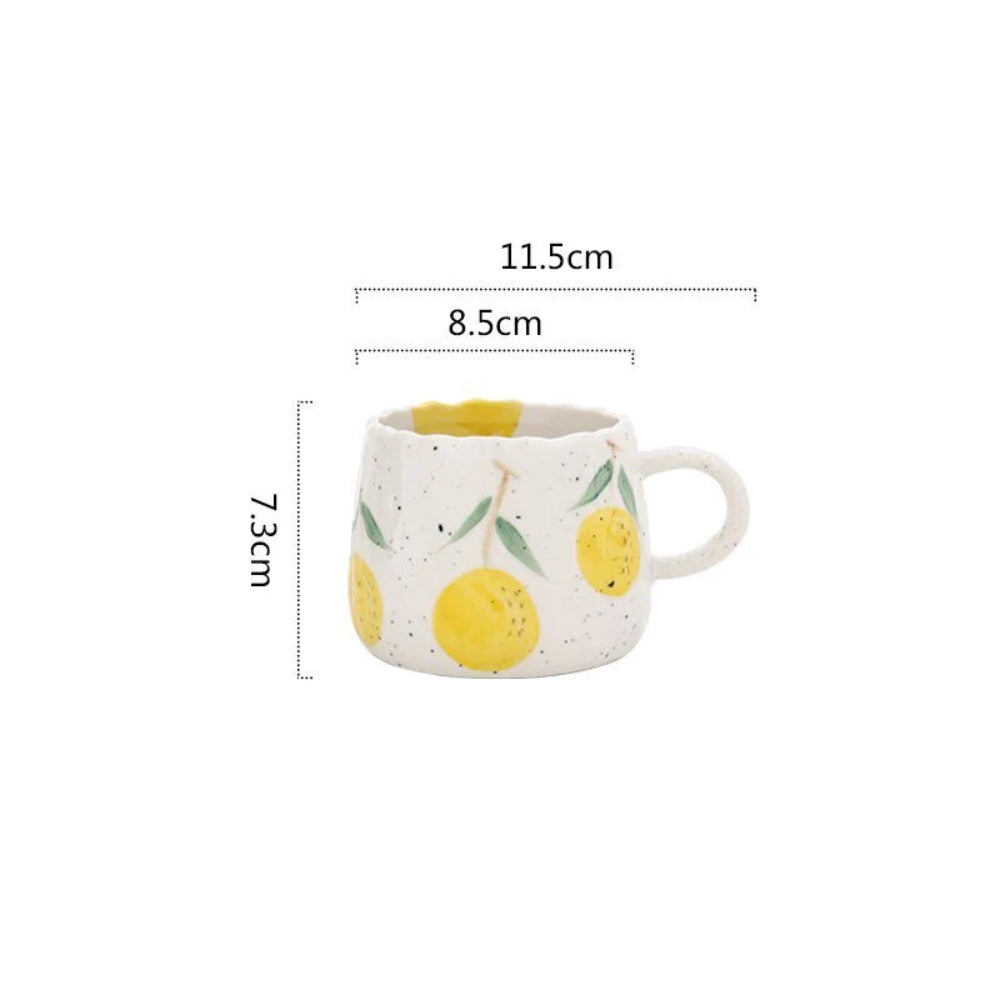 Collection de mugs en céramique fruits ensoleillés