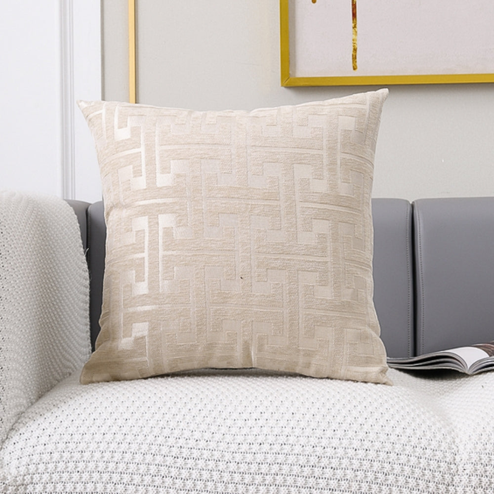 Housse de coussin motif labyrinthe intemporel