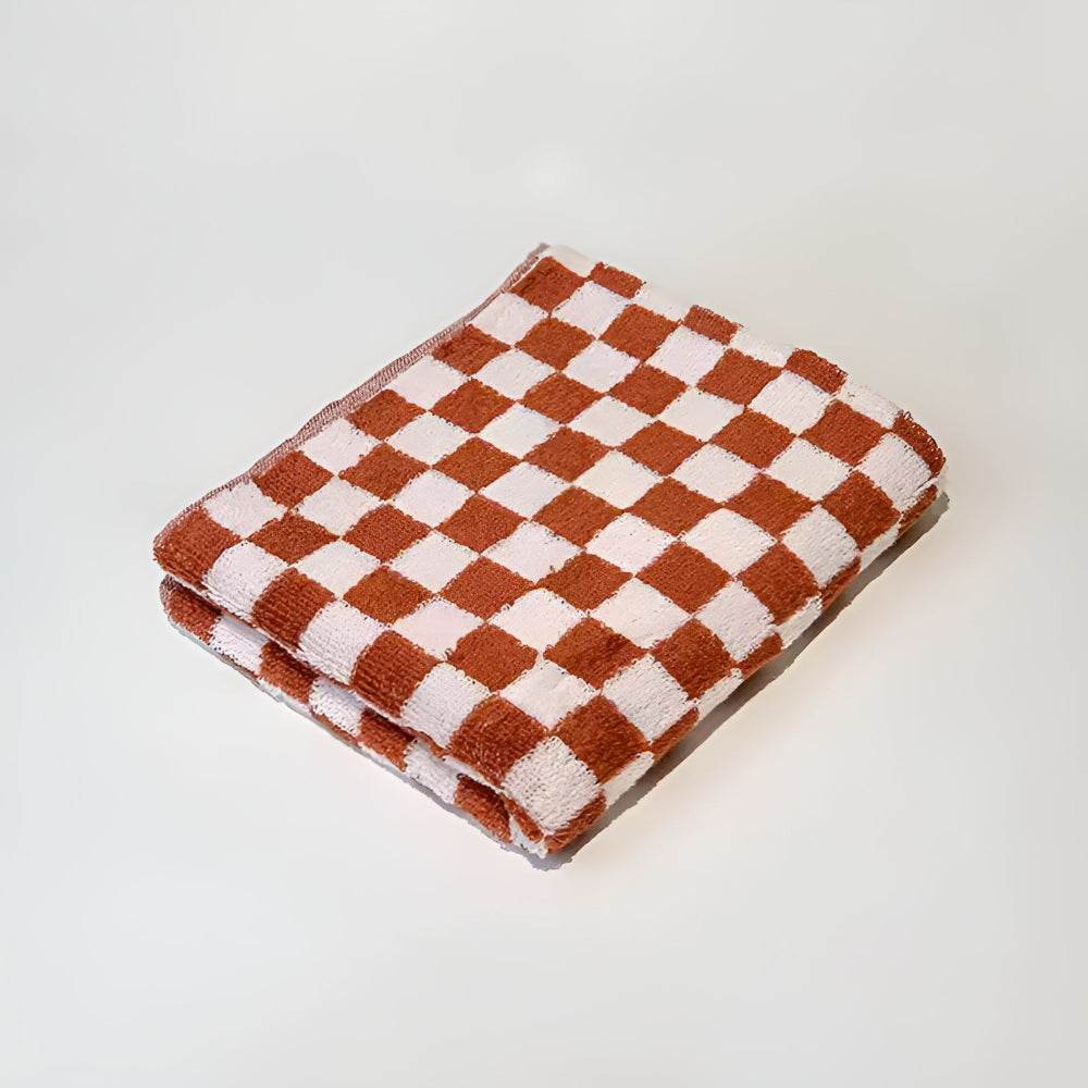 Serviette en coton damier rétro