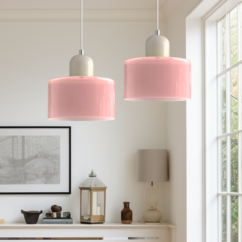 Suspension en verre style Bauhaus