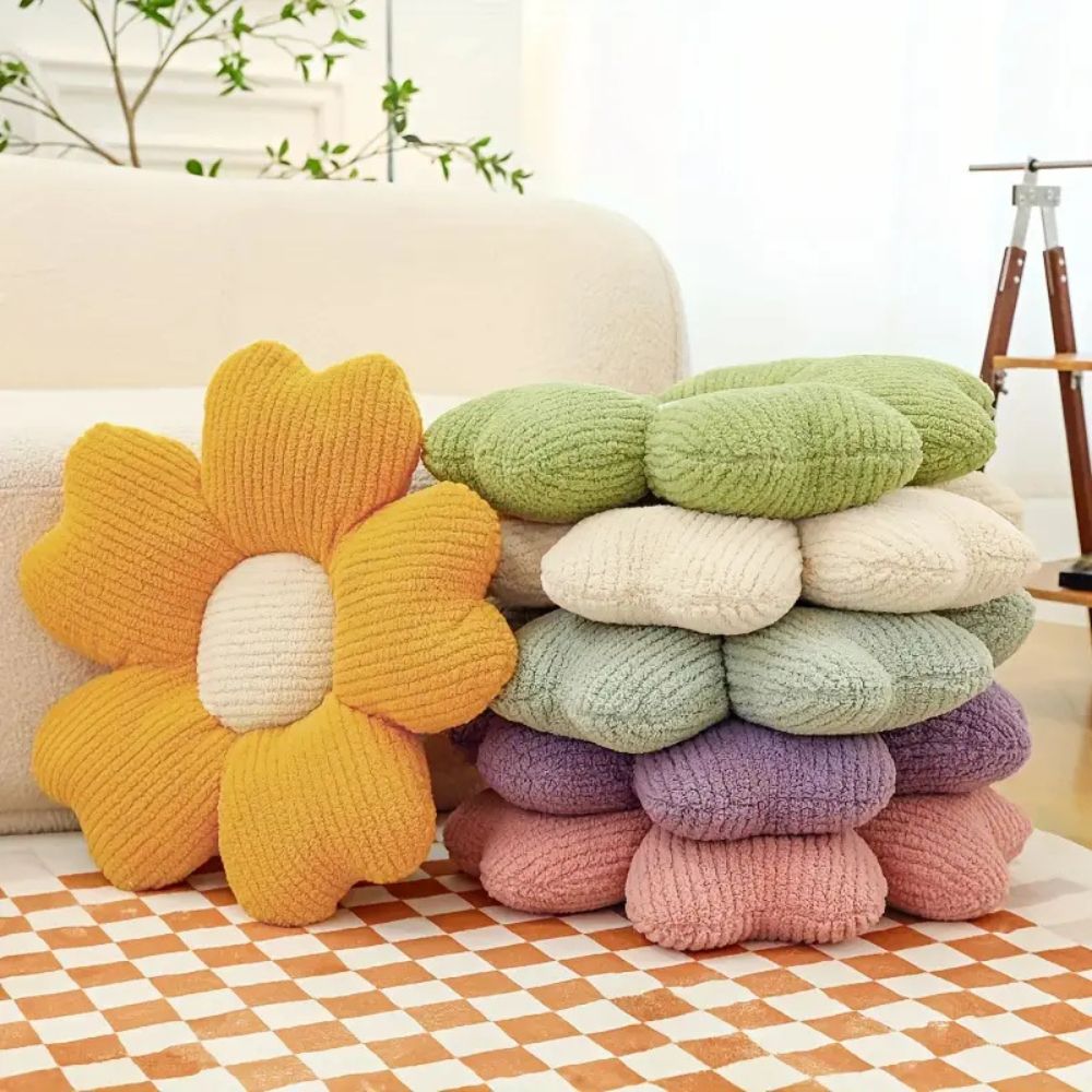 Coussin en forme de fleur épanouie – Rose