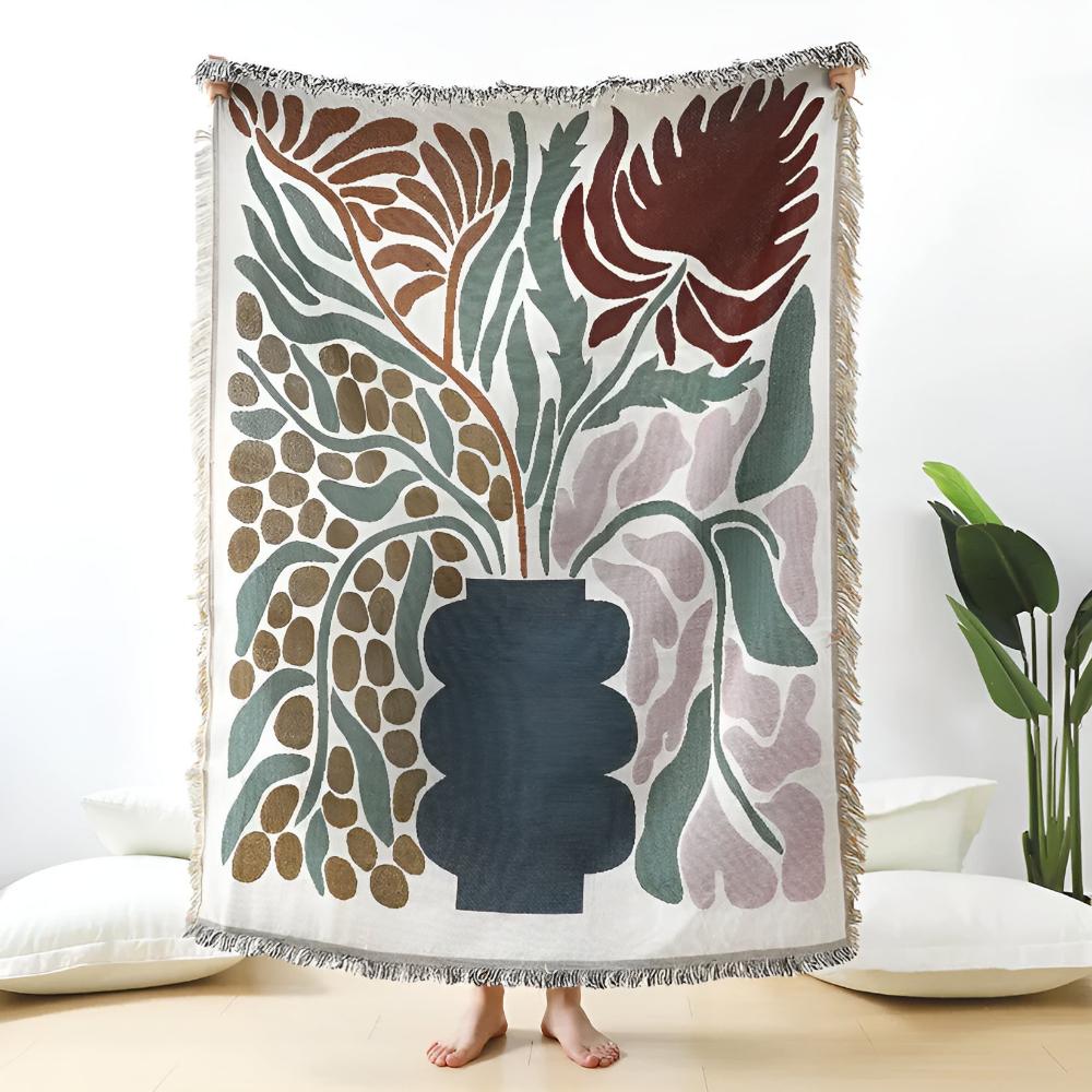 Plaid tissé Floravase