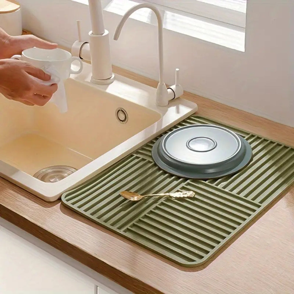 Tapis de séchage pliable multi-usage nervuré
