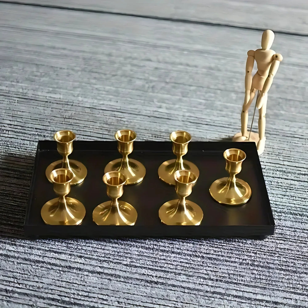 Bougeoirs vintage scintillants | Lot de 2