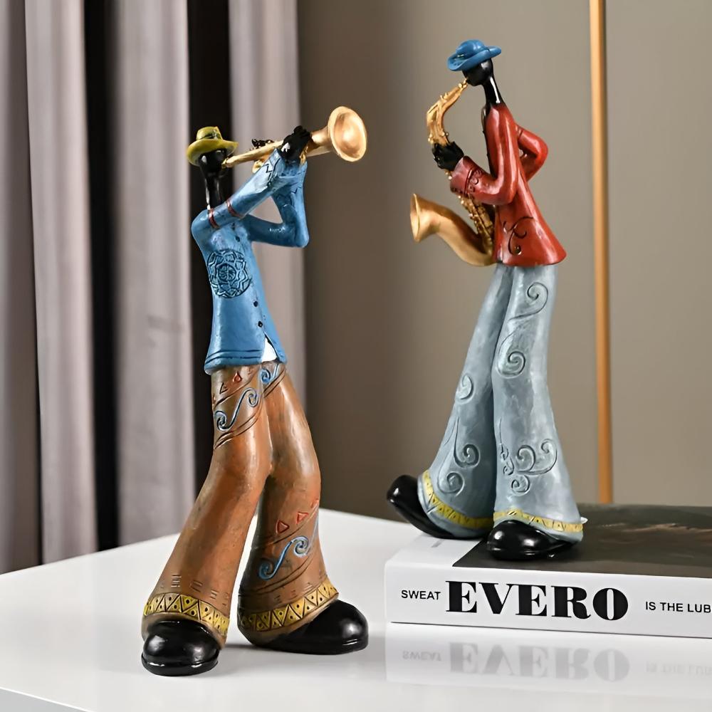 Figurine groupe de jazz en résine
