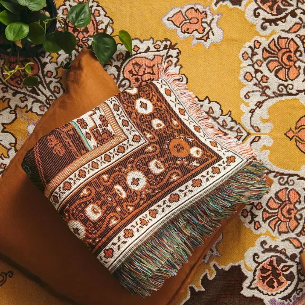 Plaid à motif boho chic