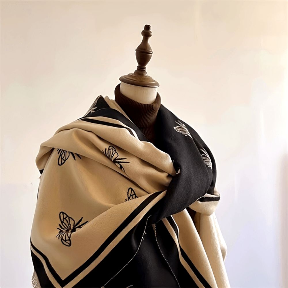 Écharpe d'hiver Nuvia motif abeilles