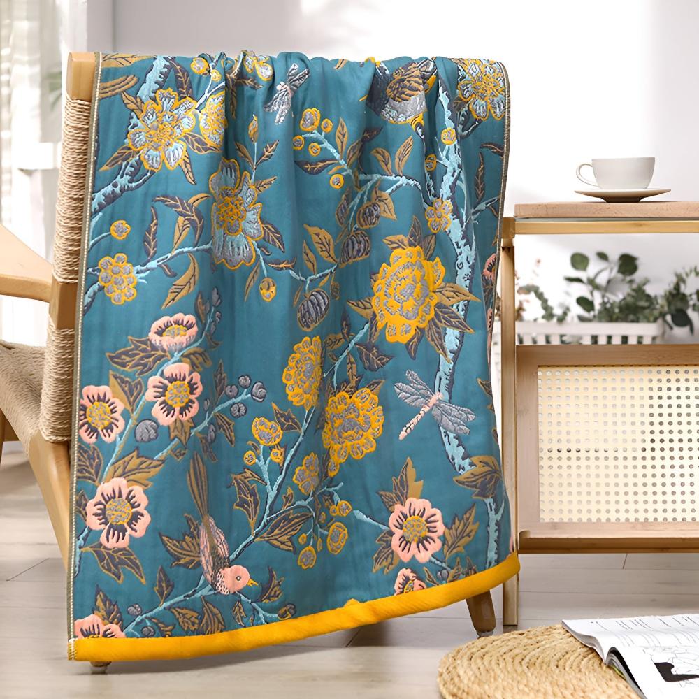 Serviette de bain réversible hibiscus