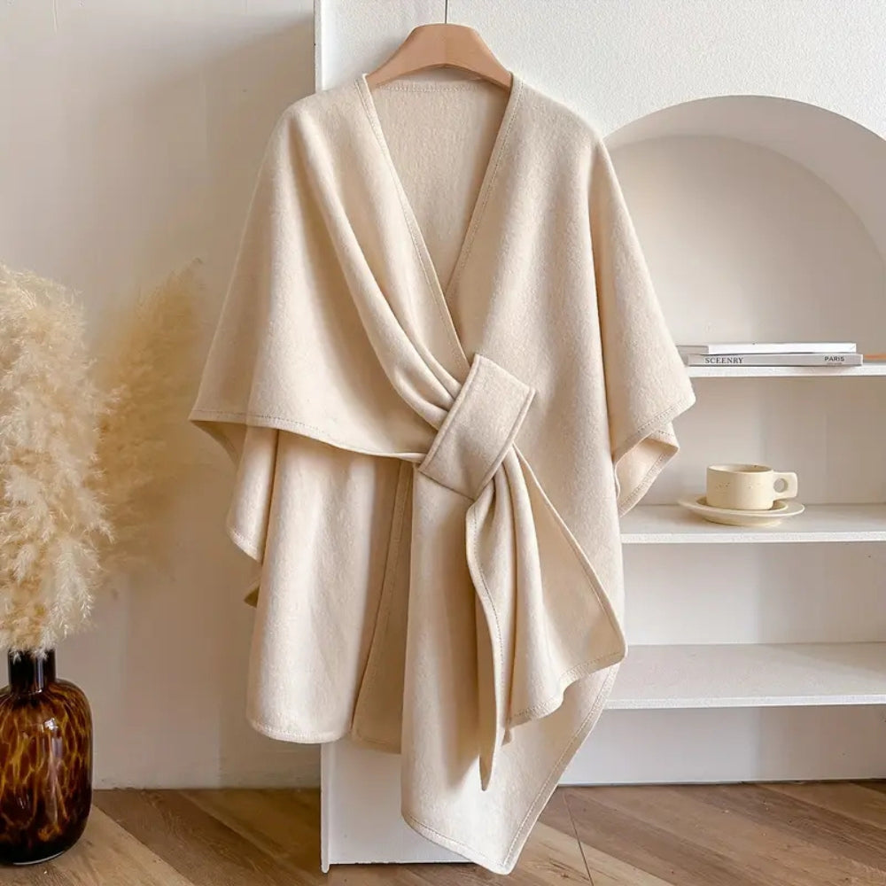 Poncho-cape coupe-vent luxueux